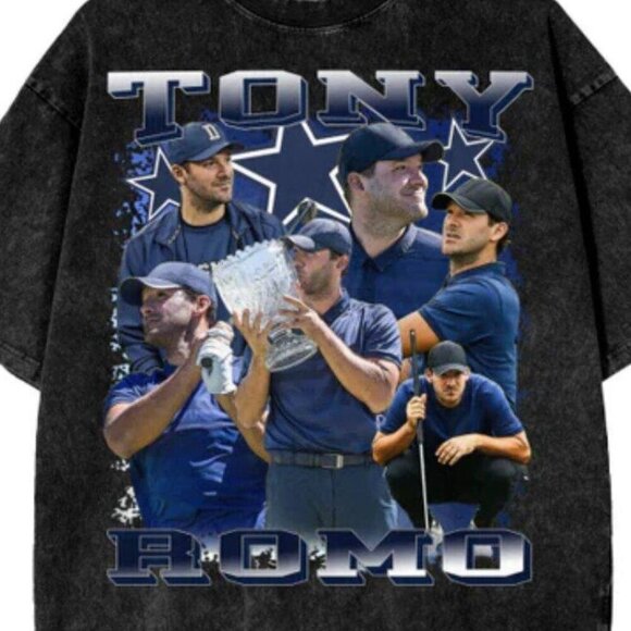 Tony Romo Golf Retro Graphic Funny Sports Fan Unisex T-Shirt 165 - Picture 2 of 5